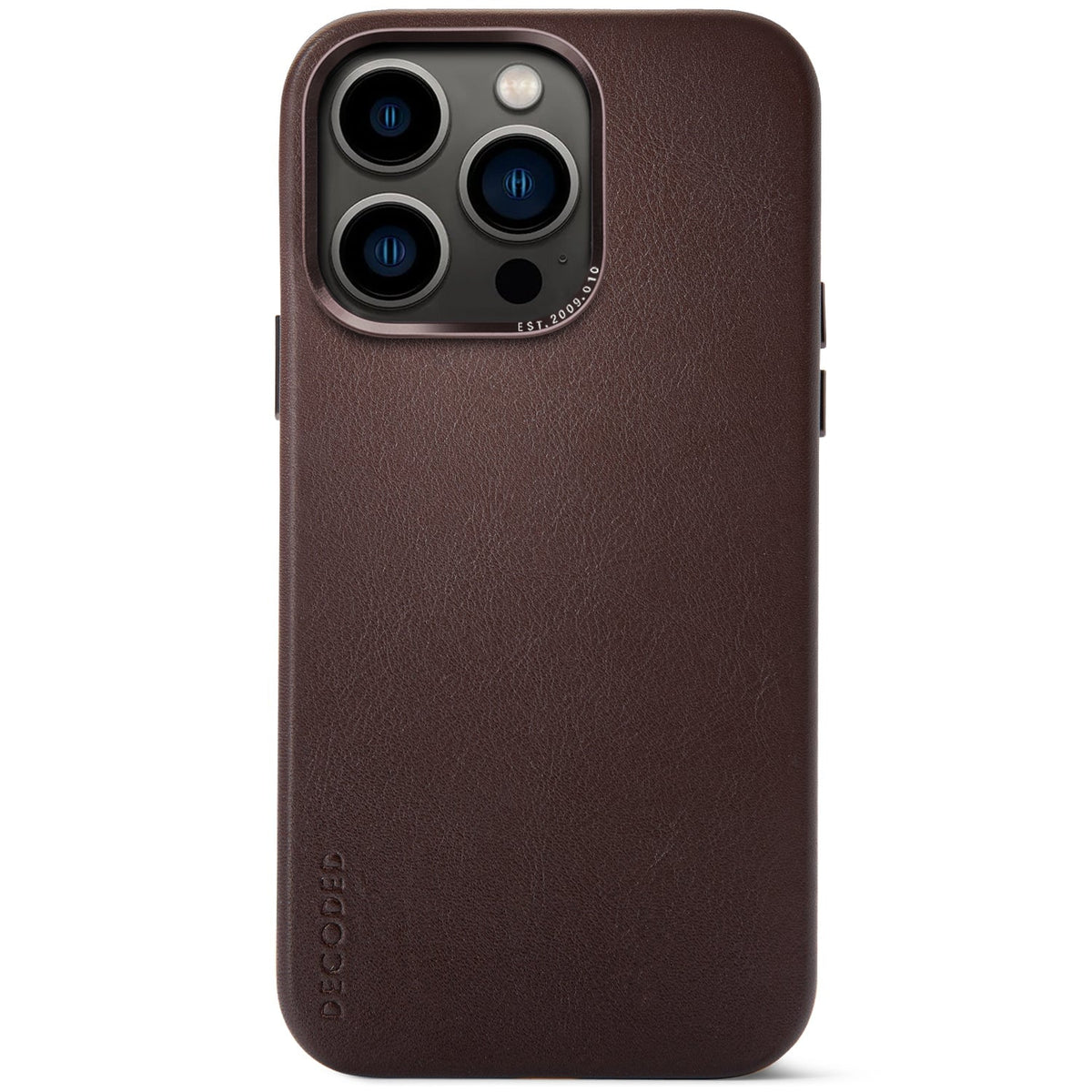 Leather Back Case iPhone 13 Pro Max - Chocolate Brown - DECODED ...