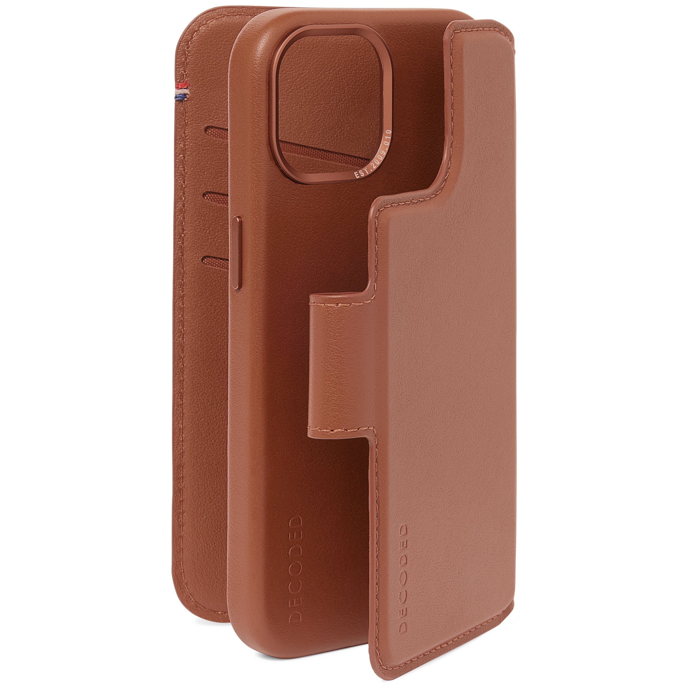 Porte-télécommande effet cuir marron, 16,5 x 13,5 x 13 cm — Qechic